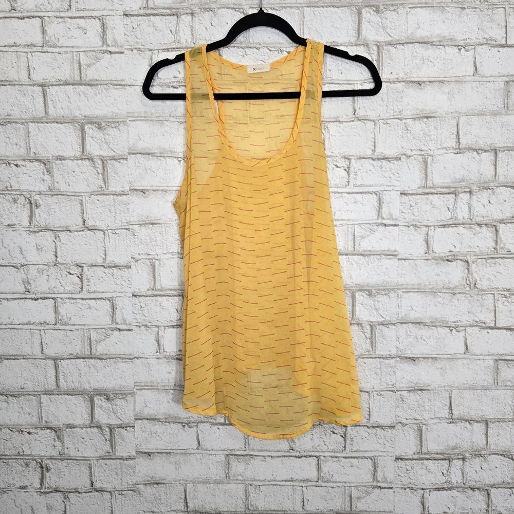 Everly yellow flowy tank top
